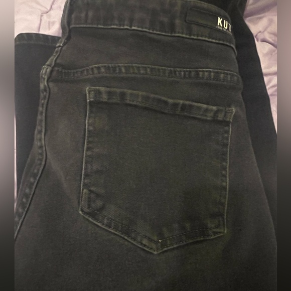 Kut from the Kloth Donna Skinny Jeans- Black Size -10 - Picture 5 of 7